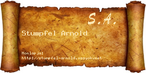 Stumpfel Arnold névjegykártya